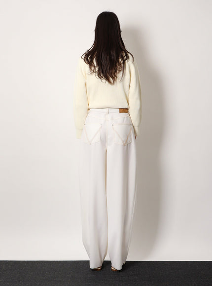 Bottega Veneta Wool Wide Leg Trouser