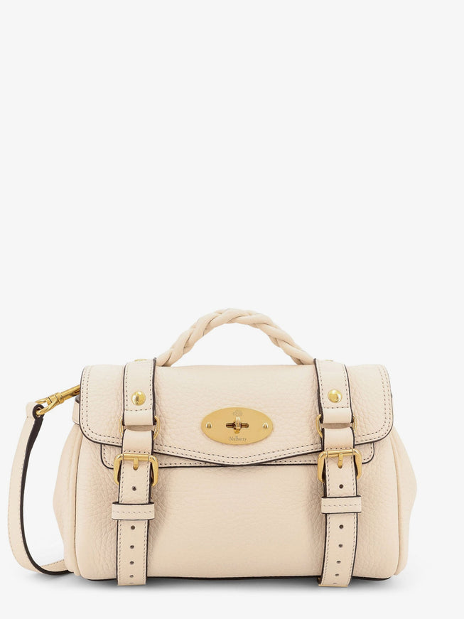 Mulberry Alexa Mini Leather Bag Uni Eggshell