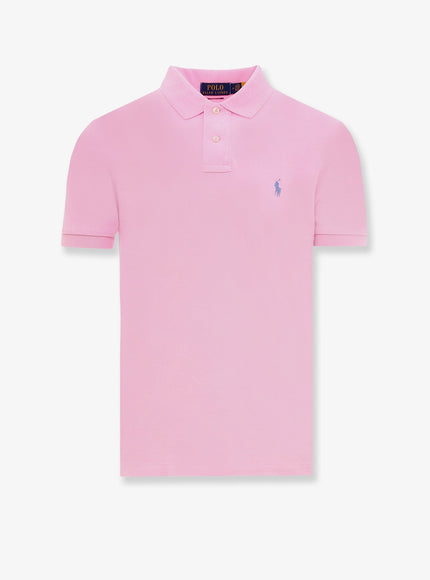 Polo Ralph Lauren Cotton Polo Shirt With Logo Embroidery Rosa