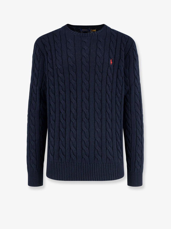 Polo Ralph Lauren Cable Knit Sweater With Iconic Embroidery Blu