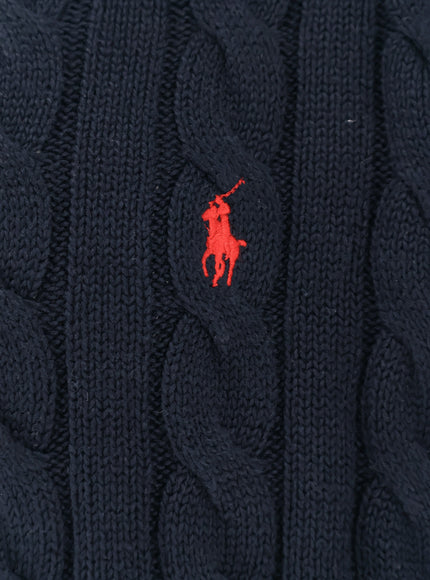 Polo Ralph Lauren Cable Knit Sweater With Iconic Embroidery