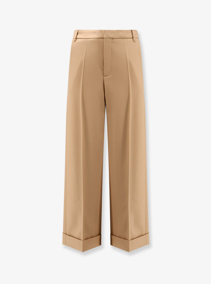 Valentino Virgin Wool Trousers New Camel