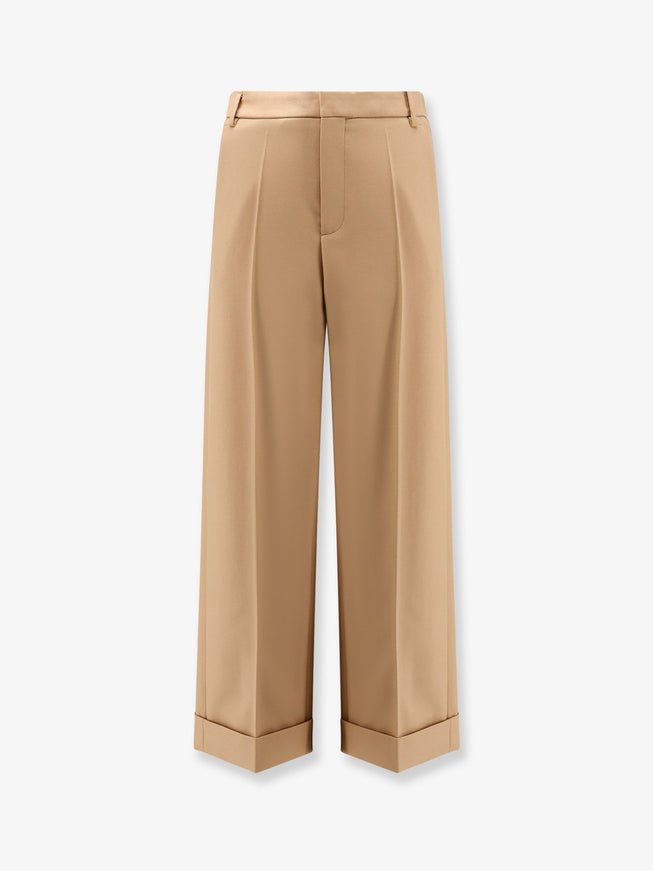 Valentino Virgin Wool Trousers New Camel