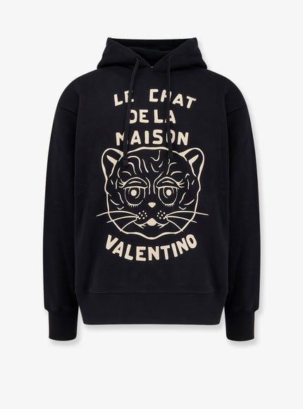 Valentino Le Chat De La Maison Cotton Sweatshirt Nero Burro