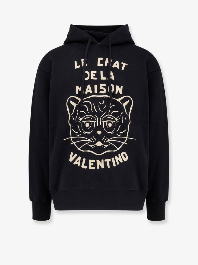Valentino Le Chat De La Maison Cotton Sweatshirt Nero Burro