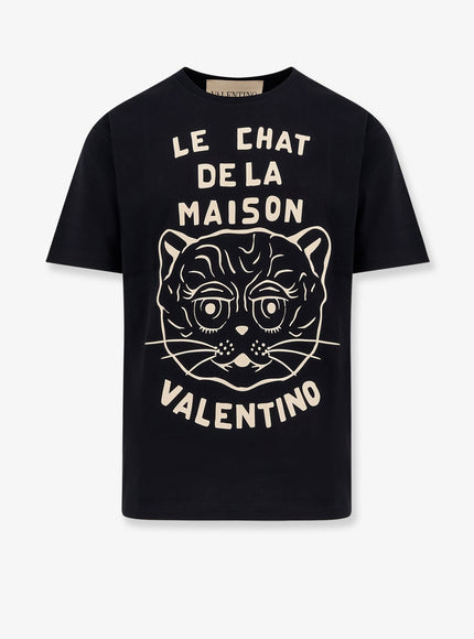 Valentino Le Chat De La Maison Cotton T-Shirt Nero