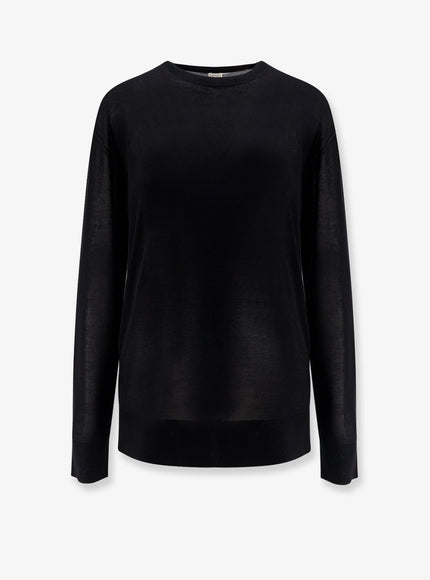 Toteme Lyocell Sweater Black