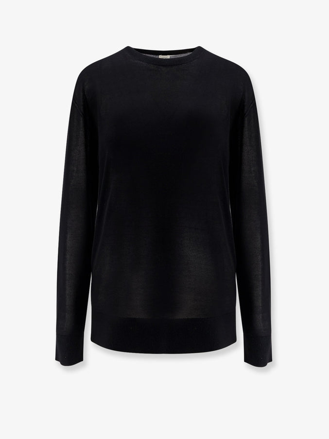 Toteme Lyocell Sweater Black