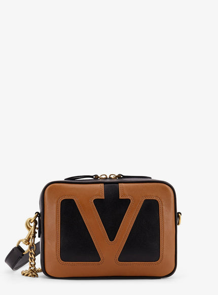 Valentino Garavani Valentino Garavani Viva Superstar Leather Shoulder Bag Uni Nero Spice