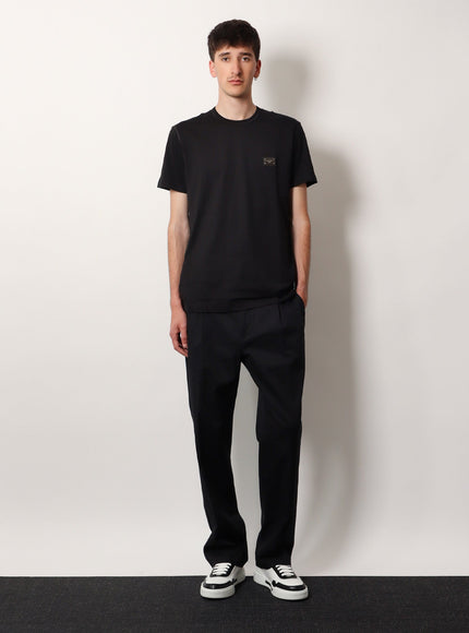 Dolce & Gabbana Cotton T-Shirt With Logo Patch