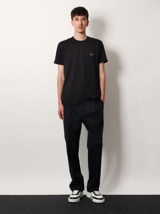 Dolce & Gabbana Cotton T-Shirt With Logo Patch