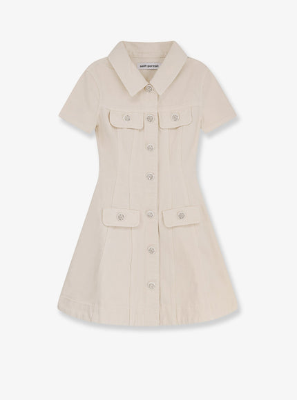 Self Portrait Denim Short Dress