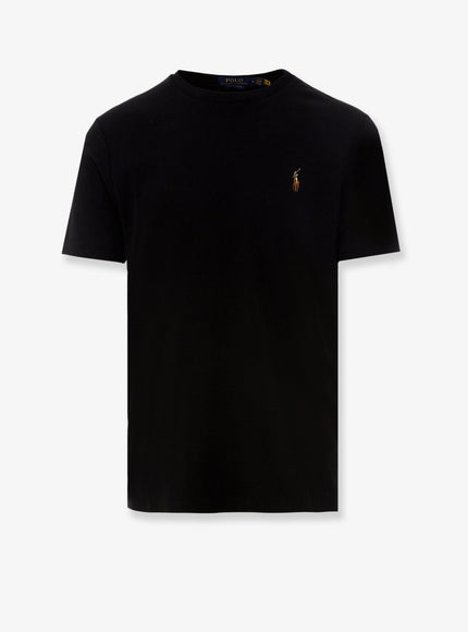 Polo Ralph Lauren Cotton T-Shirt With Logo Embroidery Nero