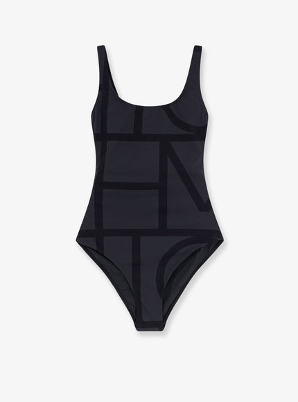 Toteme Recycled Material One-Piece Swimsuit Nero