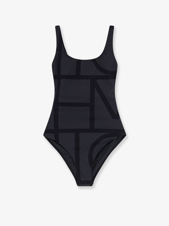 Toteme Recycled Material One-Piece Swimsuit Nero