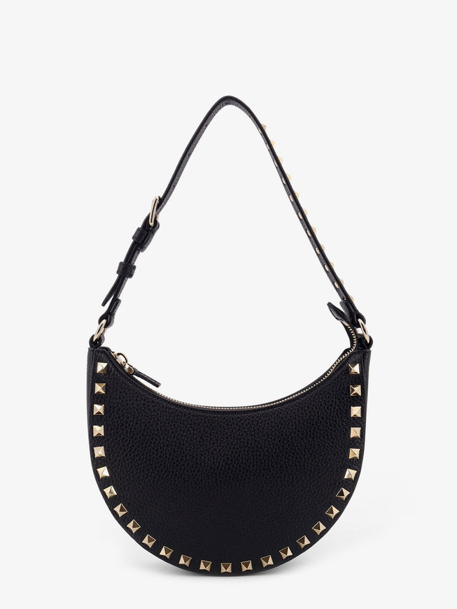 Valentino Garavani Valentino Garavani Rockstud Leather Mini Hobo Bag Uni Nero