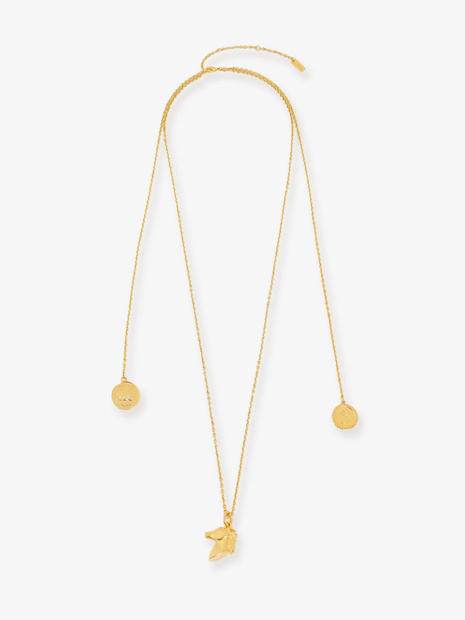 Chloe' Chloé Charms Brass Necklace Uni Vintage Gold