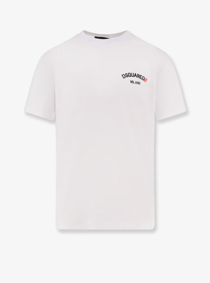 Dsquared2 Regular Fit Cotton T-Shirt Bianco