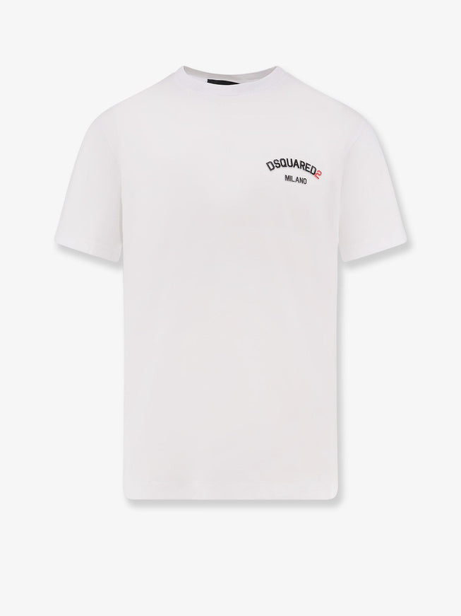 Dsquared2 Regular Fit Cotton T-Shirt Bianco