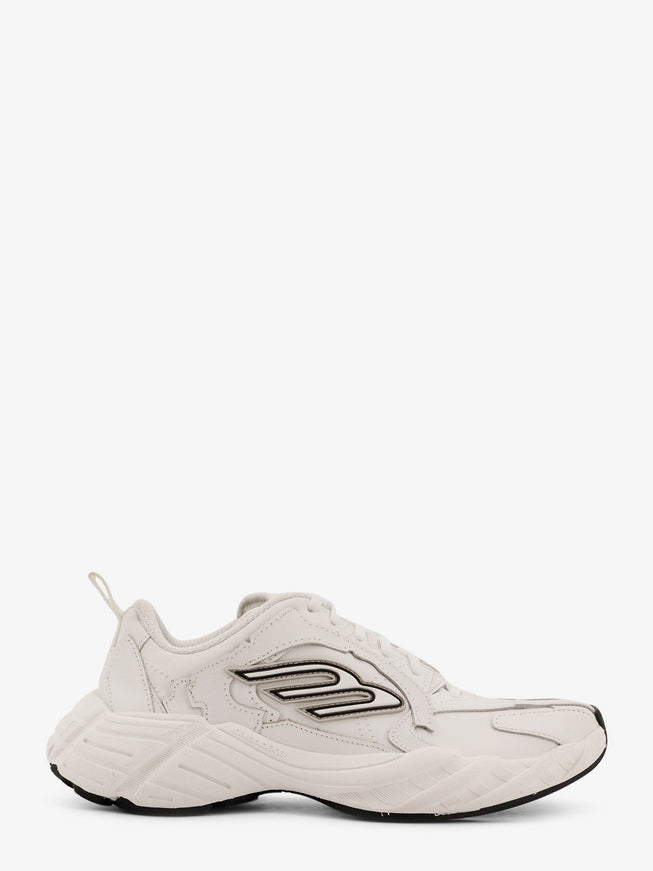 Balenciaga Monday Low-Top Sneakers In Leather White Black Grey