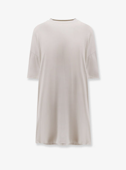 Balenciaga Cotton Jersey Semi Fitted Short Dress Dirty White