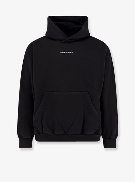 Balenciaga Cotton Sweatshirt With Political Campaign Logo Faded Black White