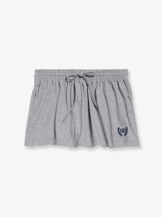 Balenciaga Cotton Miniskirt Heather Grey