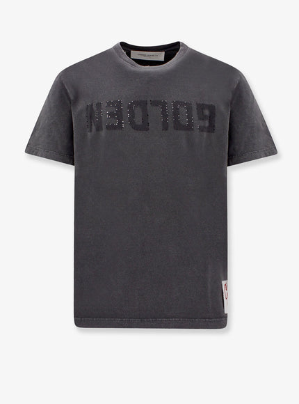 Golden Goose Deluxe Brand Cotton T-Shirt With Print Anthracite