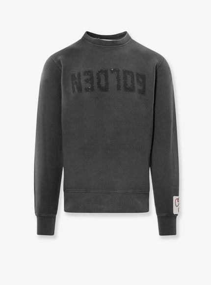 Golden Goose Deluxe Brand Regular Distressed Cotton Sweatshirt Anthracite