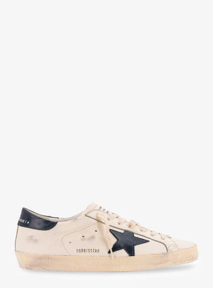 Golden Goose Deluxe Brand Super-Star Classic With List Leather Sneakers Beige Night Blue