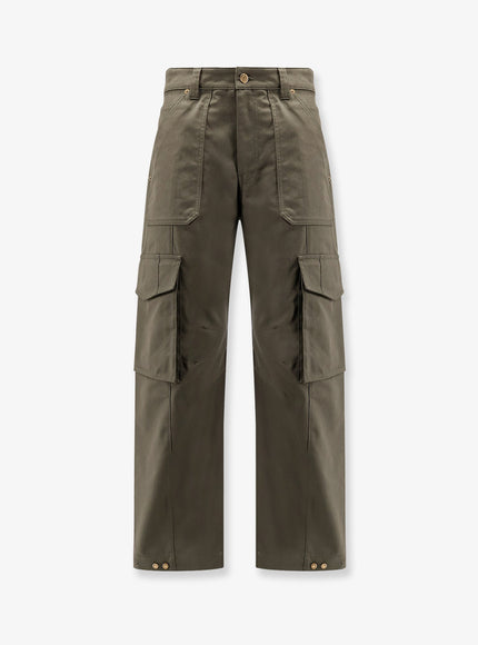 Golden Goose Deluxe Brand Leniin Cotton Blend Trousers Ivy Green