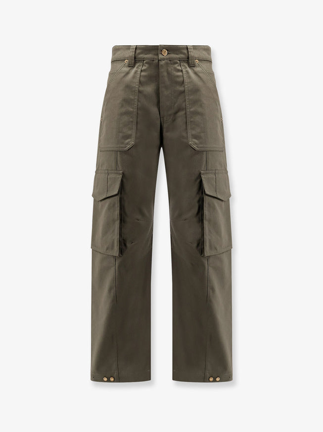 Golden Goose Deluxe Brand Leniin Cotton Blend Trousers Ivy Green