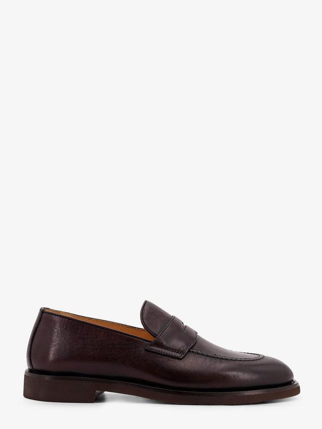 Brunello Cucinelli Leather Loafers Dark Chili