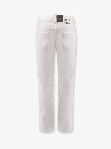 Dsquared2 Stretch Cotton Trouser With White Bull Tag