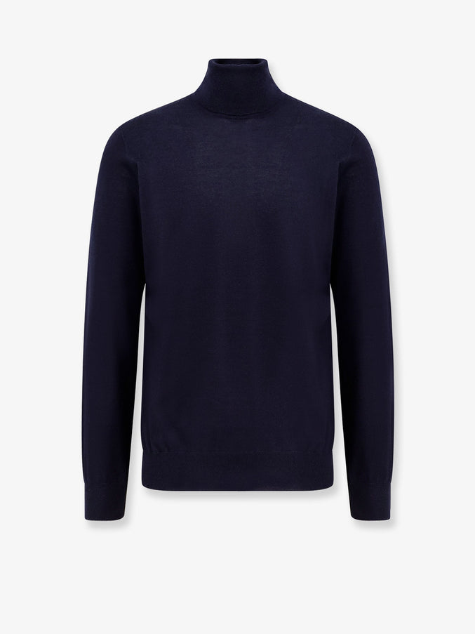 Brunello Cucinelli Cashmere And Silk Turtleneck Navy Grigio Scuro