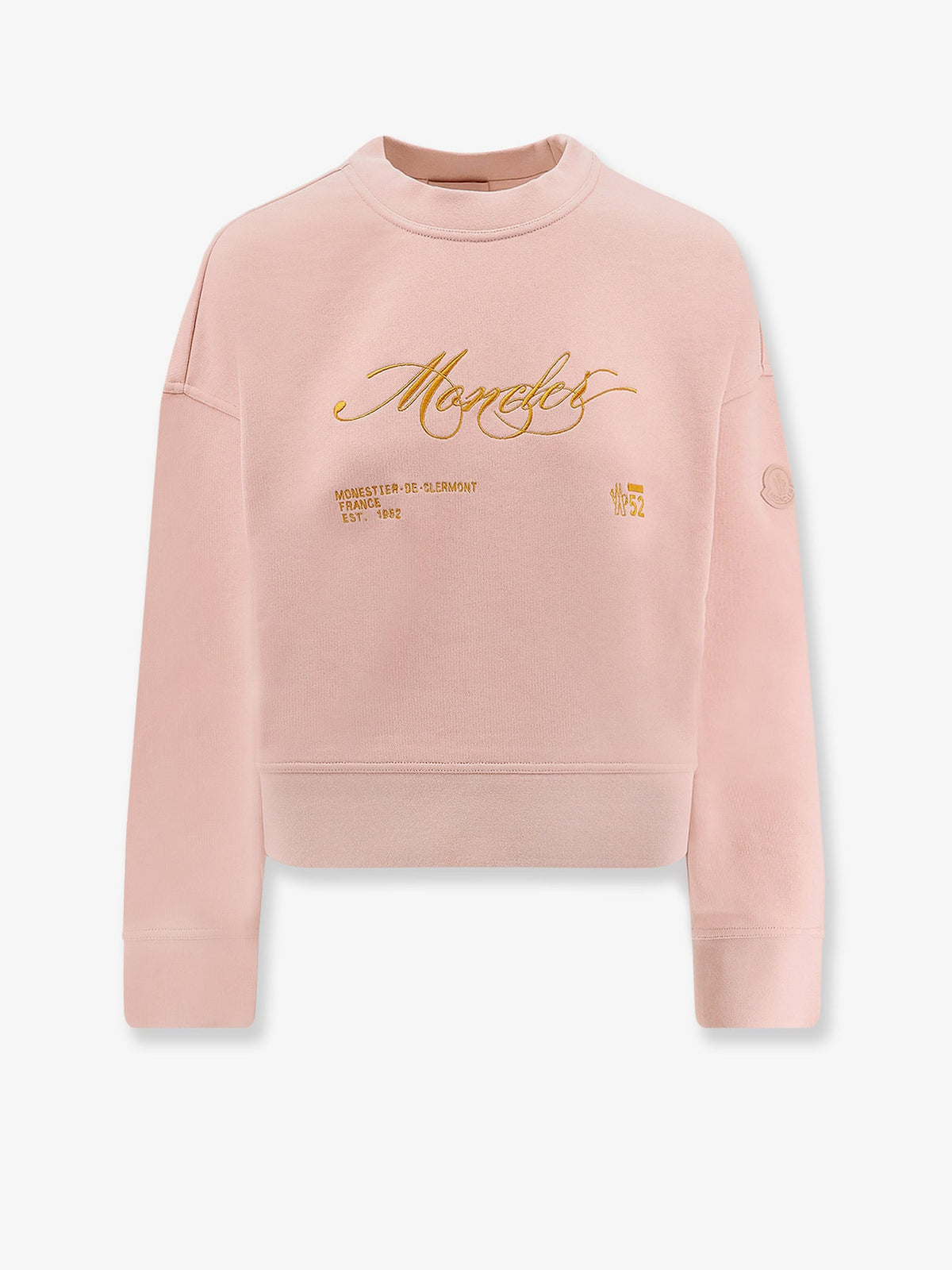 Moncler Cotton Sweatshirt With Logo Patch – Ellie Belle