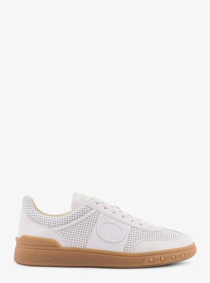 Valentino Garavani Valentino Garavani Upvillage Low-Top Leather Sneakers Bianco Bianco Ambra