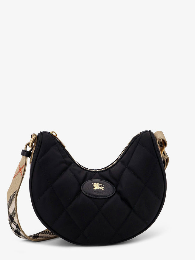 Burberry Horseshoe Nylon Shoulder Bag Uni Black