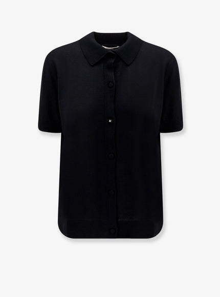 Max Mara Romania Virgin Wool Cardigan Nero