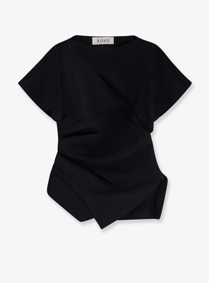 Rohe Asymmetrical Viscose Top Black