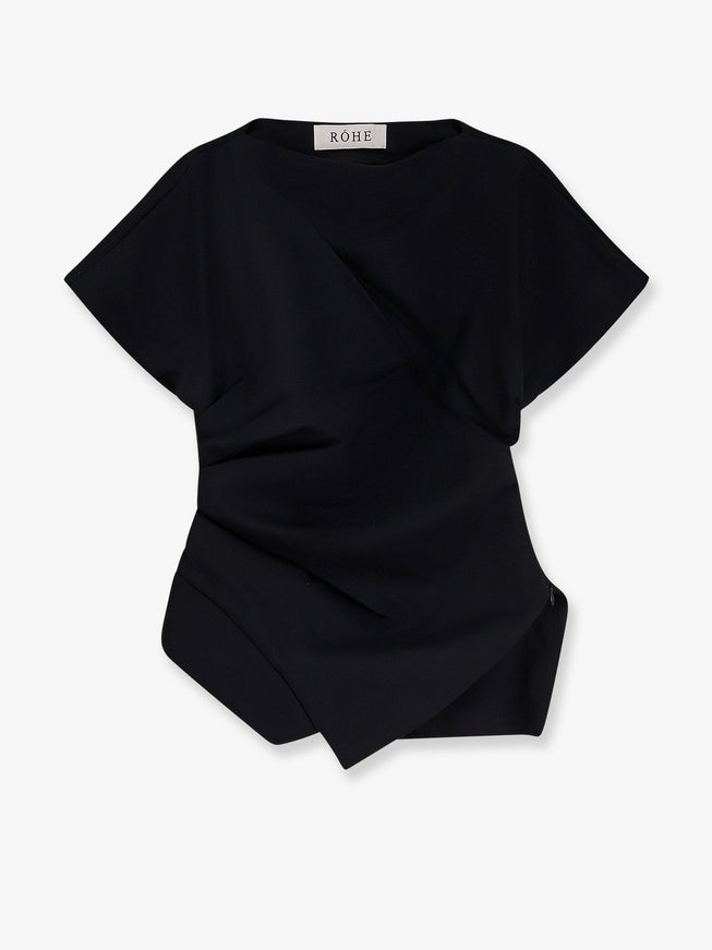 Rohe Asymmetrical Viscose Top Black