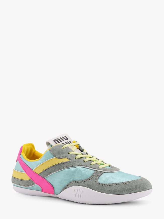Miu Miu Gymnasium Low-Top Technical Fabric And Suede Sneackers