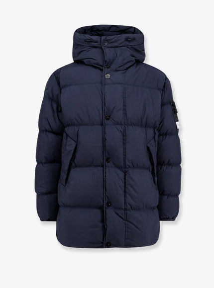 Stone Island Recycled Nylon Down Jacket Navy Blue