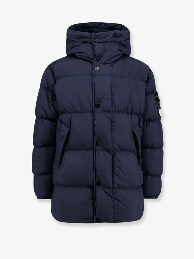 Stone Island Recycled Nylon Down Jacket Navy Blue
