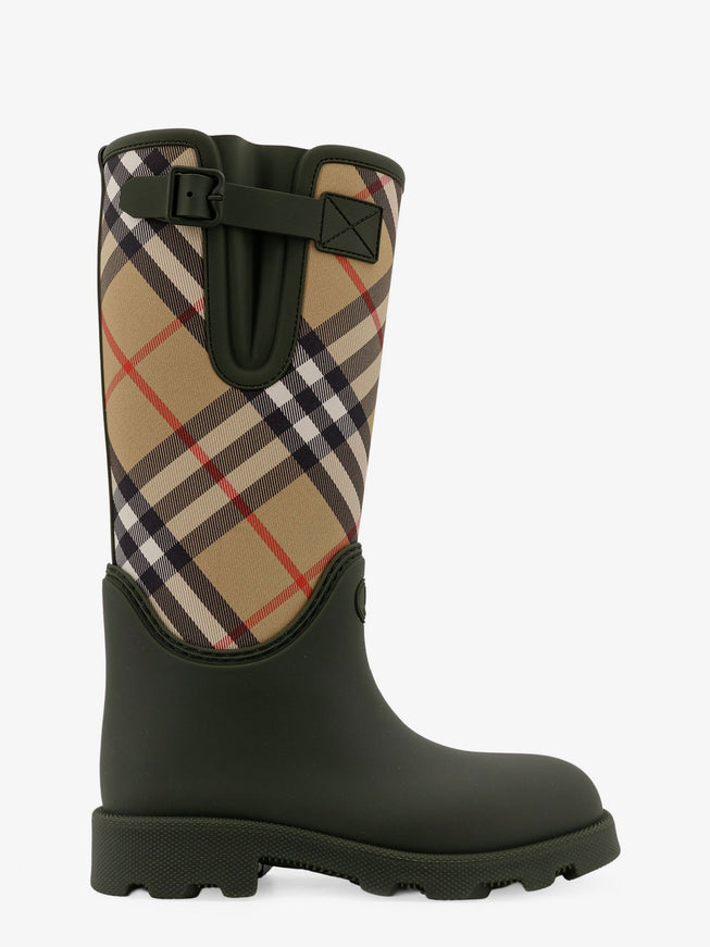 Burberry Rainboots With Traditional Check Insert Loch