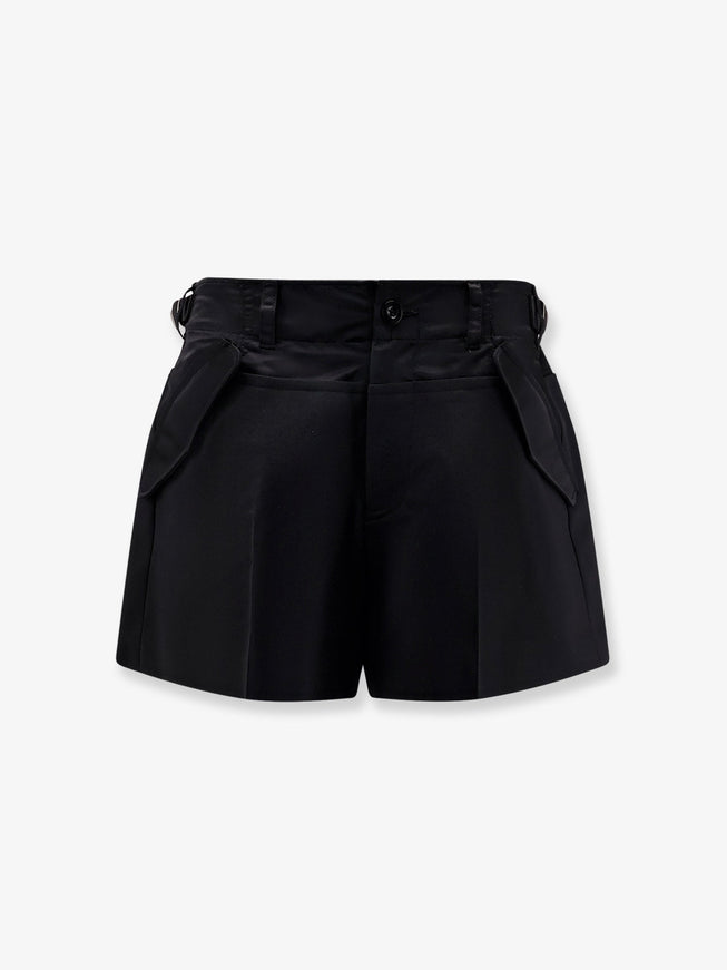 Sacai Wool Blend Shorts Black