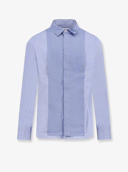 Sacai Striped Cotton Popeline Shirt Stripe Mix