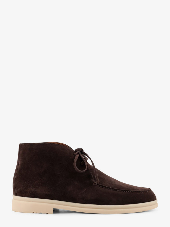 Loro Piana Walk And Walk Suede Lace-Up Shoe Ebano