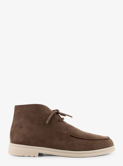 Loro Piana Walk And Walk Suede Lace-Up Shoe Canteen