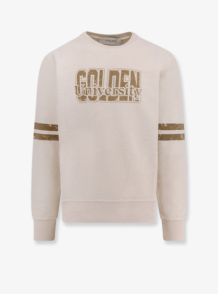 Golden Goose Deluxe Brand Regular Distressed Cotton Sweatshirt Artic Wolf